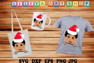 Christmas Afro Boy Crafts Graphic Design Asset