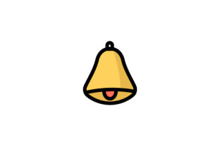 Christmas Bell Filled Outline Icon