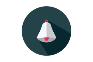 Christmas Bell Flat Vector Icon