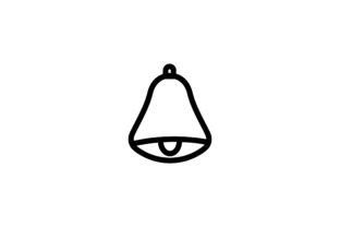 Christmas Bell Line Art Vector Icon
