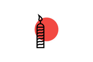 Christmas Candle Modern Icon Vector
