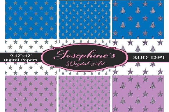 Christmas Crystal Digital Design: A Festive Pattern for Branding