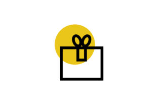 Christmas Gift Box Modern Vector Icon