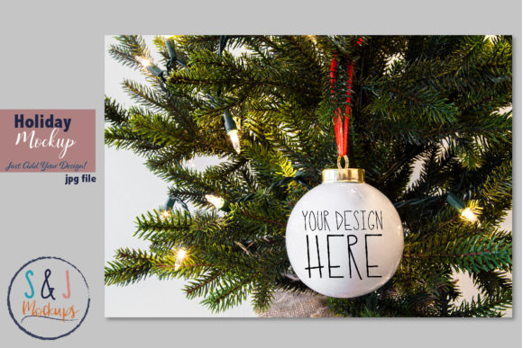 Christmas Ornament Mockup for Christmas Amp