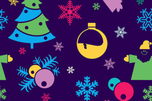 Christmas Seamless Colorful Background for Crafts