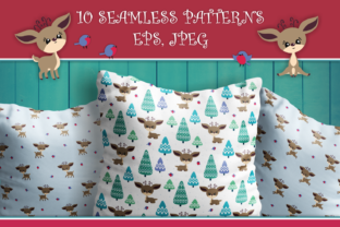 Cute Christmas Deer Patterns for Digital Selling