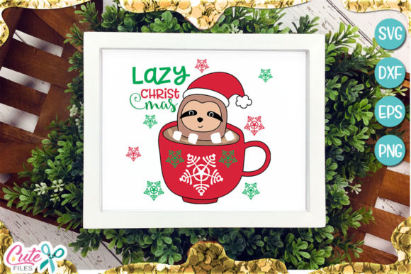 Cute Sltoh Lazy Christmas Crafts Graphic