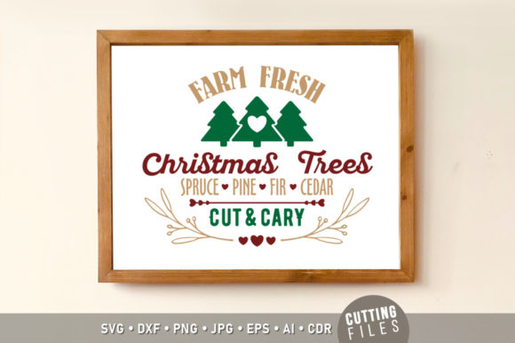 Farm Fresh Christmas Trees - Sign for Crafts