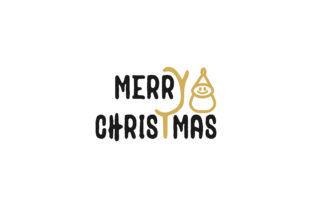 Flat Merry Christmas Logo Vector for Logos