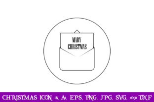 Letter Christmas Icon for Digital Sellers