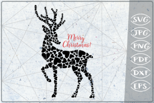 Merry Christmas Reinder Full Hearts Crafts