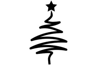 Modern Stylized Christmas Tree for Crafts