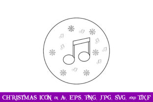 Music and Snow Christmas Icon