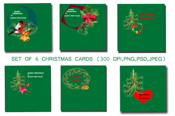 Set of 6 Christmas Cards