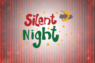 Silent Night Christmas Quotes Crafts Graphic Design Asset