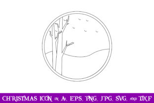 Tree and Snow Christmas Icon